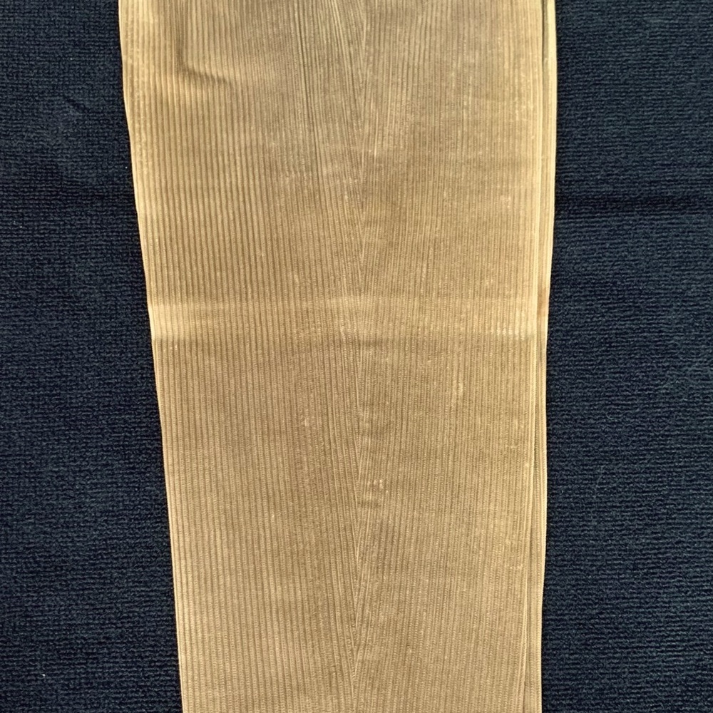 Corduroy Slacks Rich Caramel Color Size 8: Double Button Front